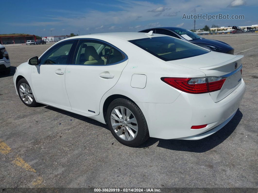 2013 Lexus Es 300h   White vin: JTHBW1GG7D2034140