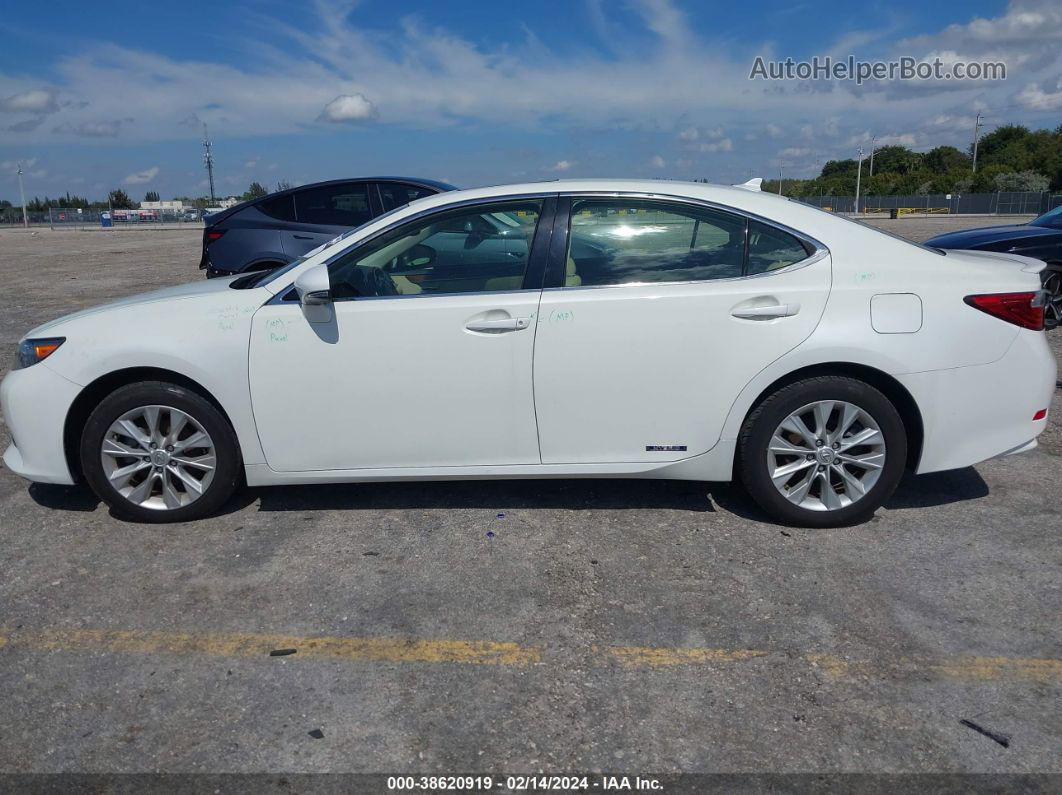 2013 Lexus Es 300h   White vin: JTHBW1GG7D2034140