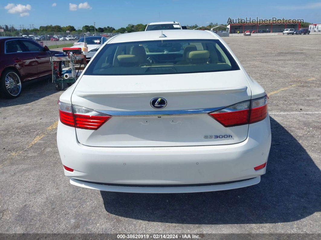 2013 Lexus Es 300h   White vin: JTHBW1GG7D2034140