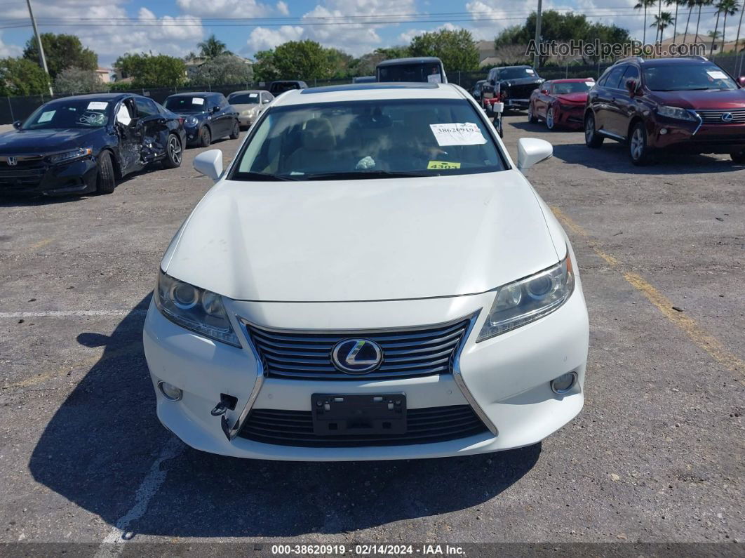 2013 Lexus Es 300h   White vin: JTHBW1GG7D2034140