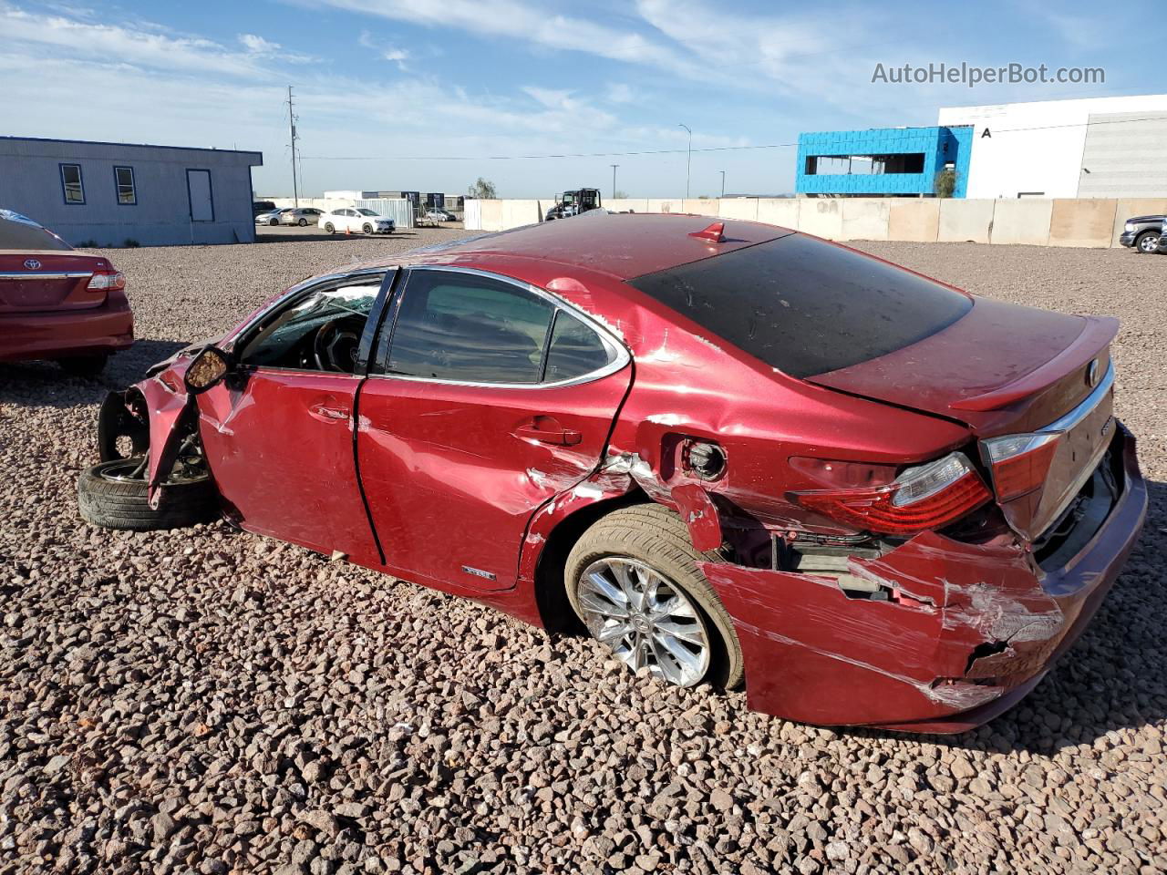 2013 Lexus Es 300h Red vin: JTHBW1GG7D2038866