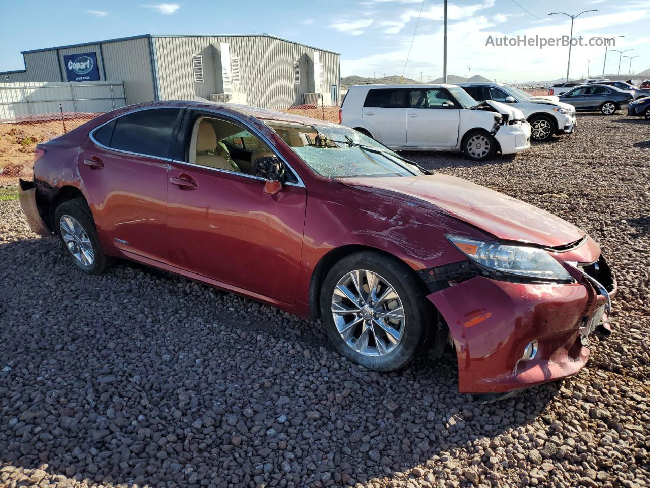 2013 Lexus Es 300h Red vin: JTHBW1GG7D2038866