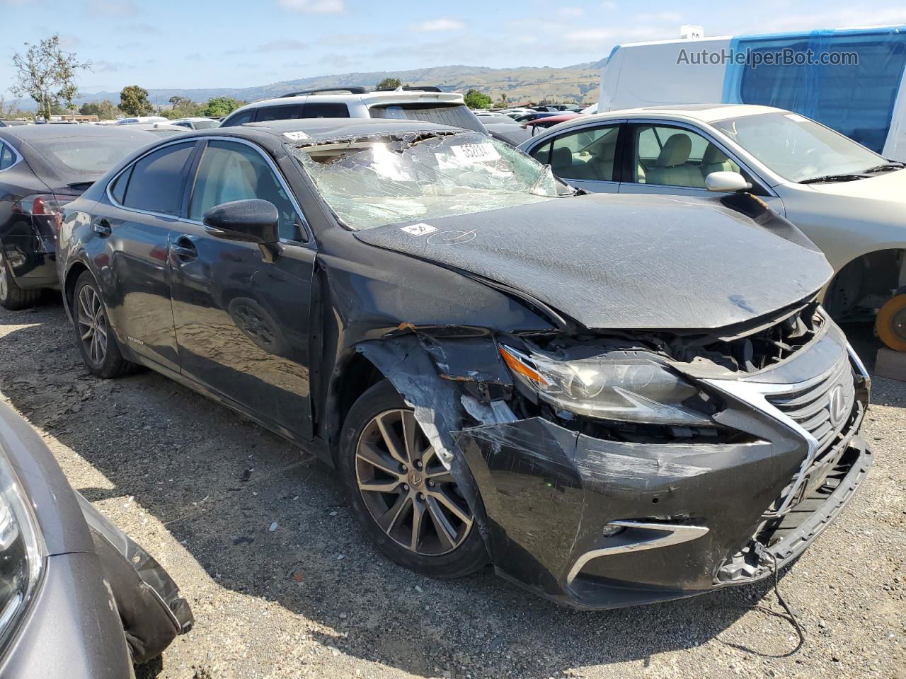 2017 Lexus Es 300h Black vin: JTHBW1GG7H2136107