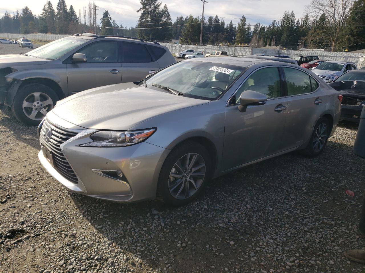 2017 Lexus Es 300h Silver vin: JTHBW1GG7H2152551