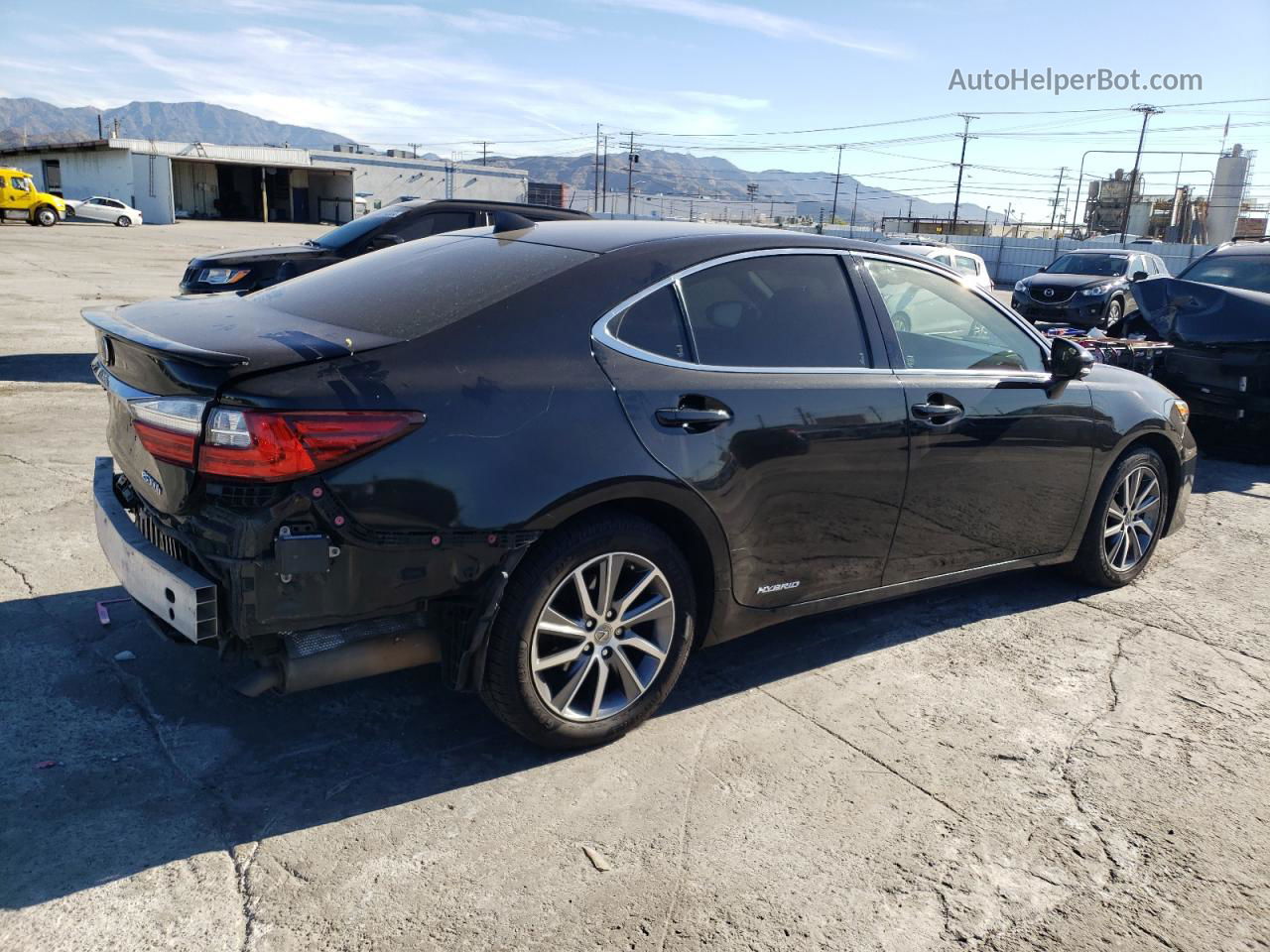 2018 Lexus Es 300h Черный vin: JTHBW1GG7J2193977