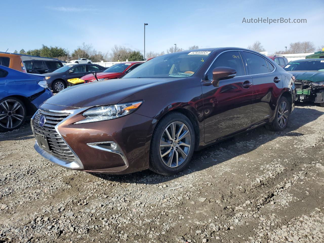 2018 Lexus Es 300h Brown vin: JTHBW1GG7J2194367