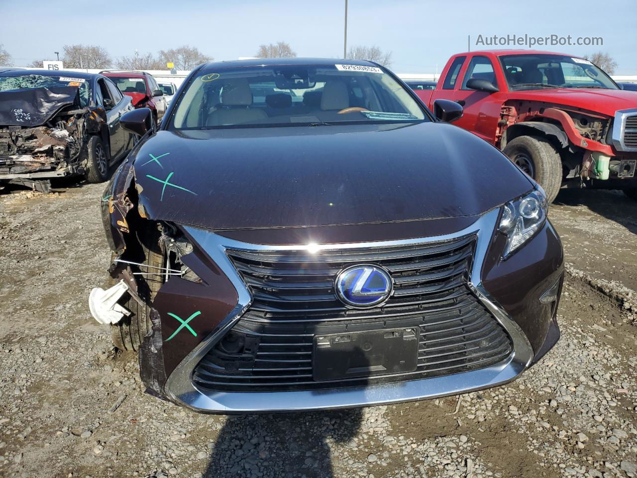 2018 Lexus Es 300h Brown vin: JTHBW1GG7J2194367