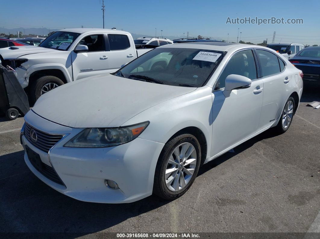 2013 Lexus Es 300h   White vin: JTHBW1GG8D2002670