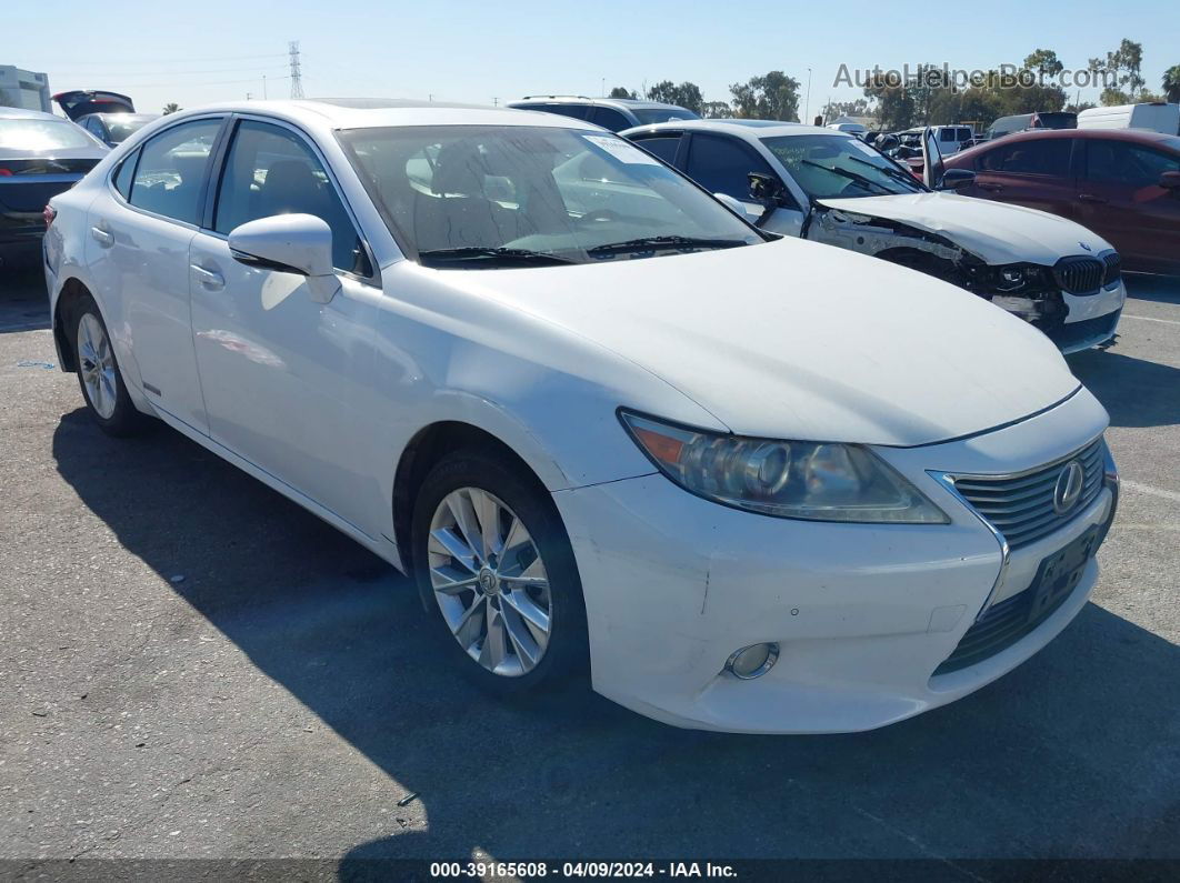 2013 Lexus Es 300h   White vin: JTHBW1GG8D2002670