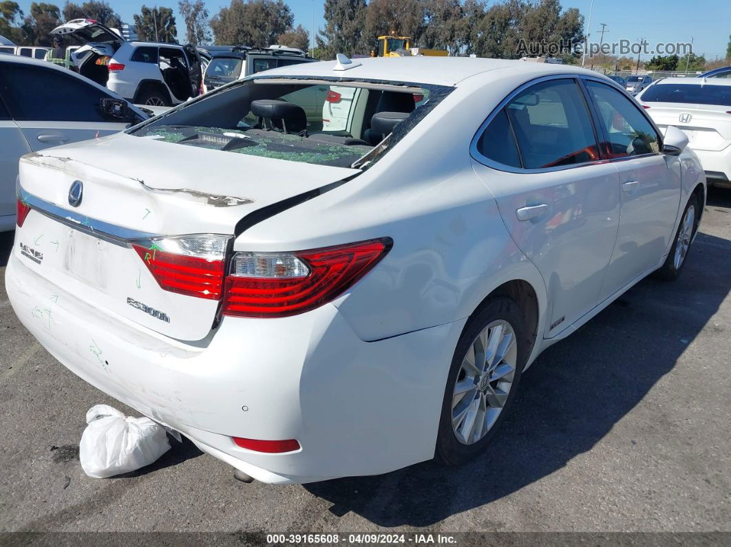 2013 Lexus Es 300h   White vin: JTHBW1GG8D2002670