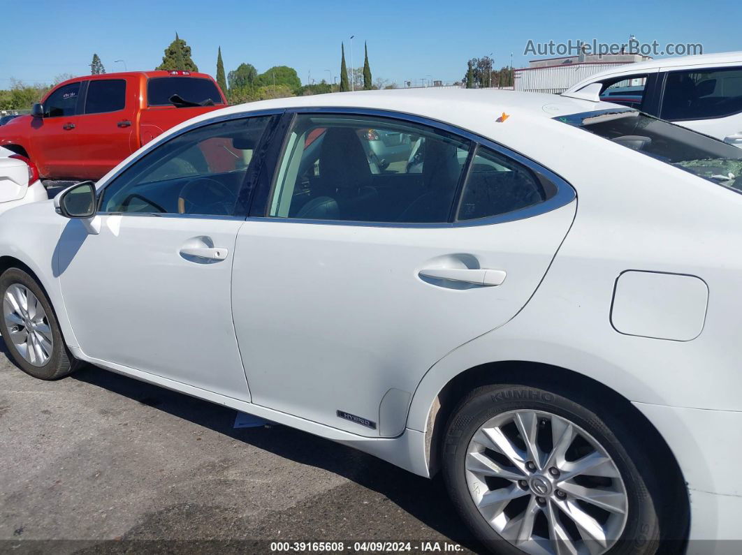 2013 Lexus Es 300h   White vin: JTHBW1GG8D2002670