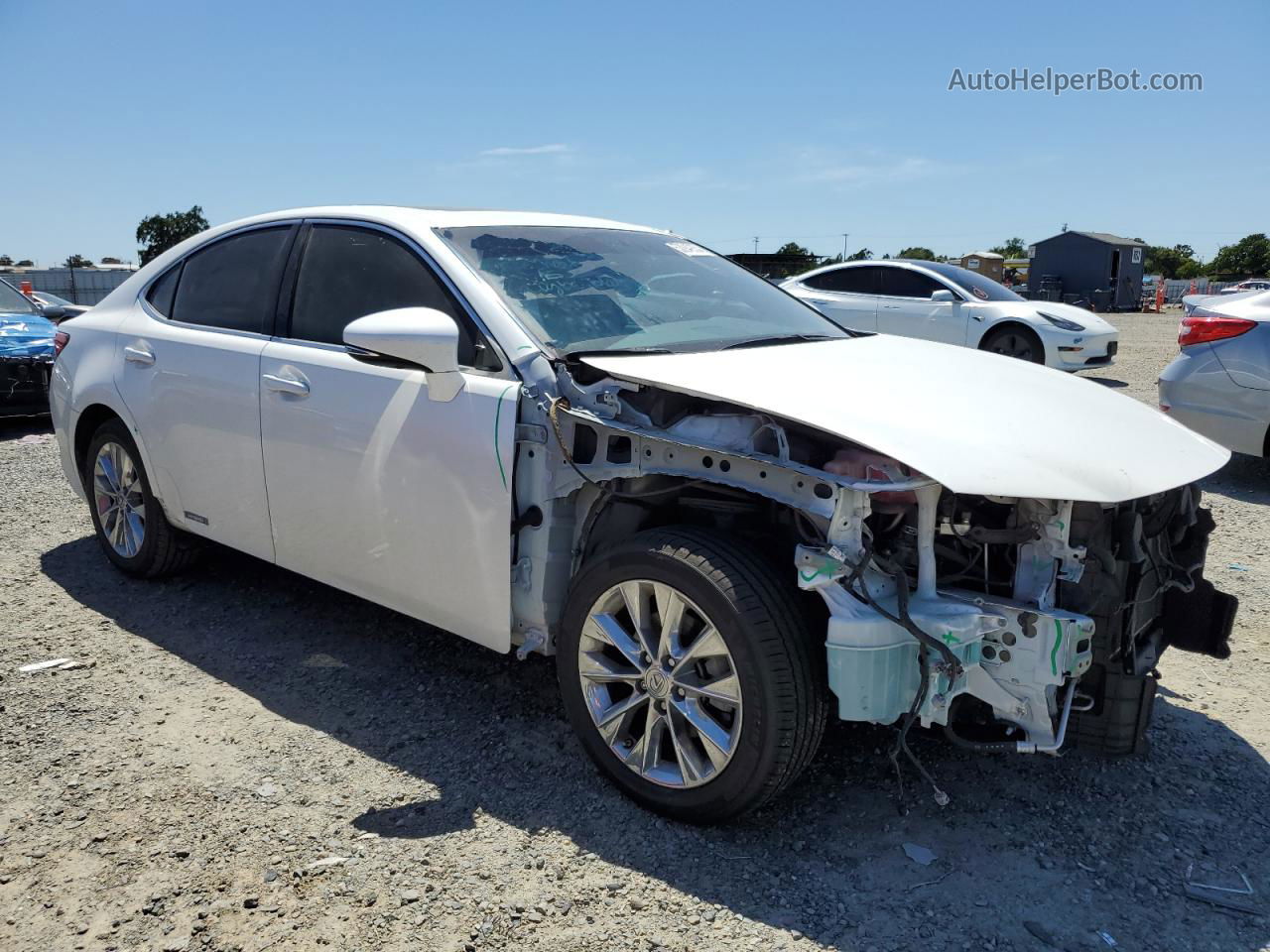 2014 Lexus Es 300h White vin: JTHBW1GG8E2047299