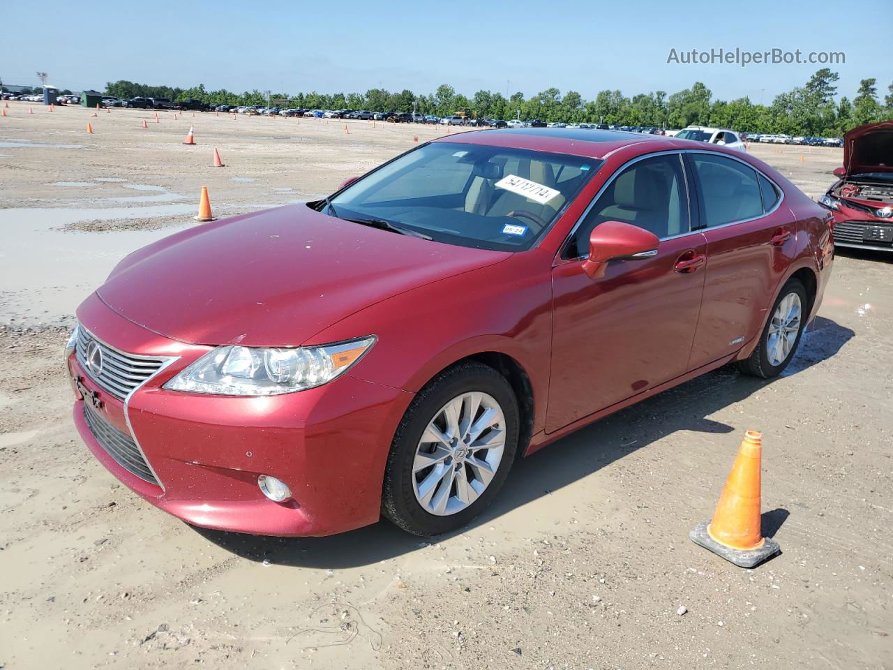 2014 Lexus Es 300h Red vin: JTHBW1GG8E2052437