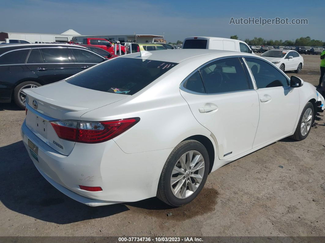 2015 Lexus Es 300h Hybrid White vin: JTHBW1GG8F2084029