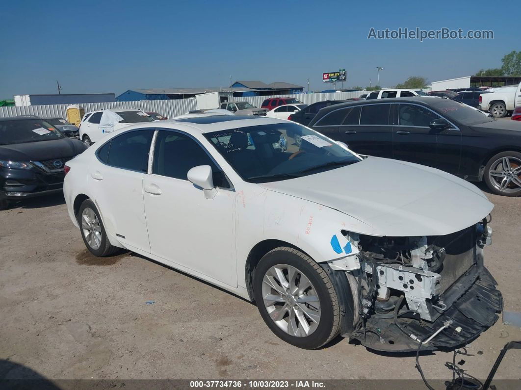 2015 Lexus Es 300h Hybrid White vin: JTHBW1GG8F2084029