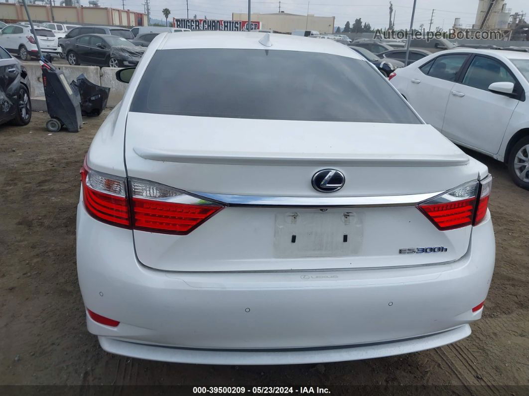 2015 Lexus Es 300h   White vin: JTHBW1GG8F2091806