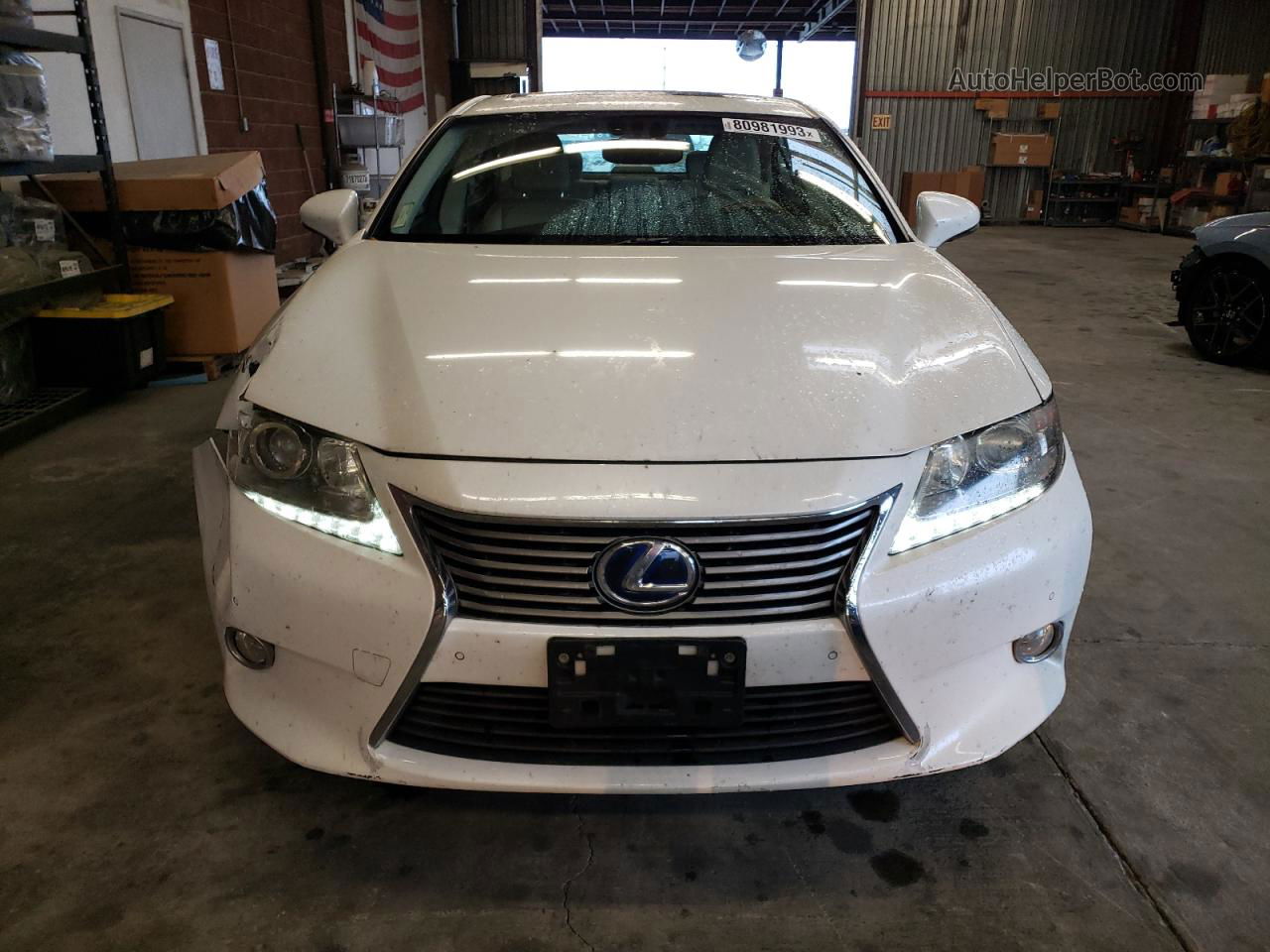 2013 Lexus Es 300h White vin: JTHBW1GG9D2008915