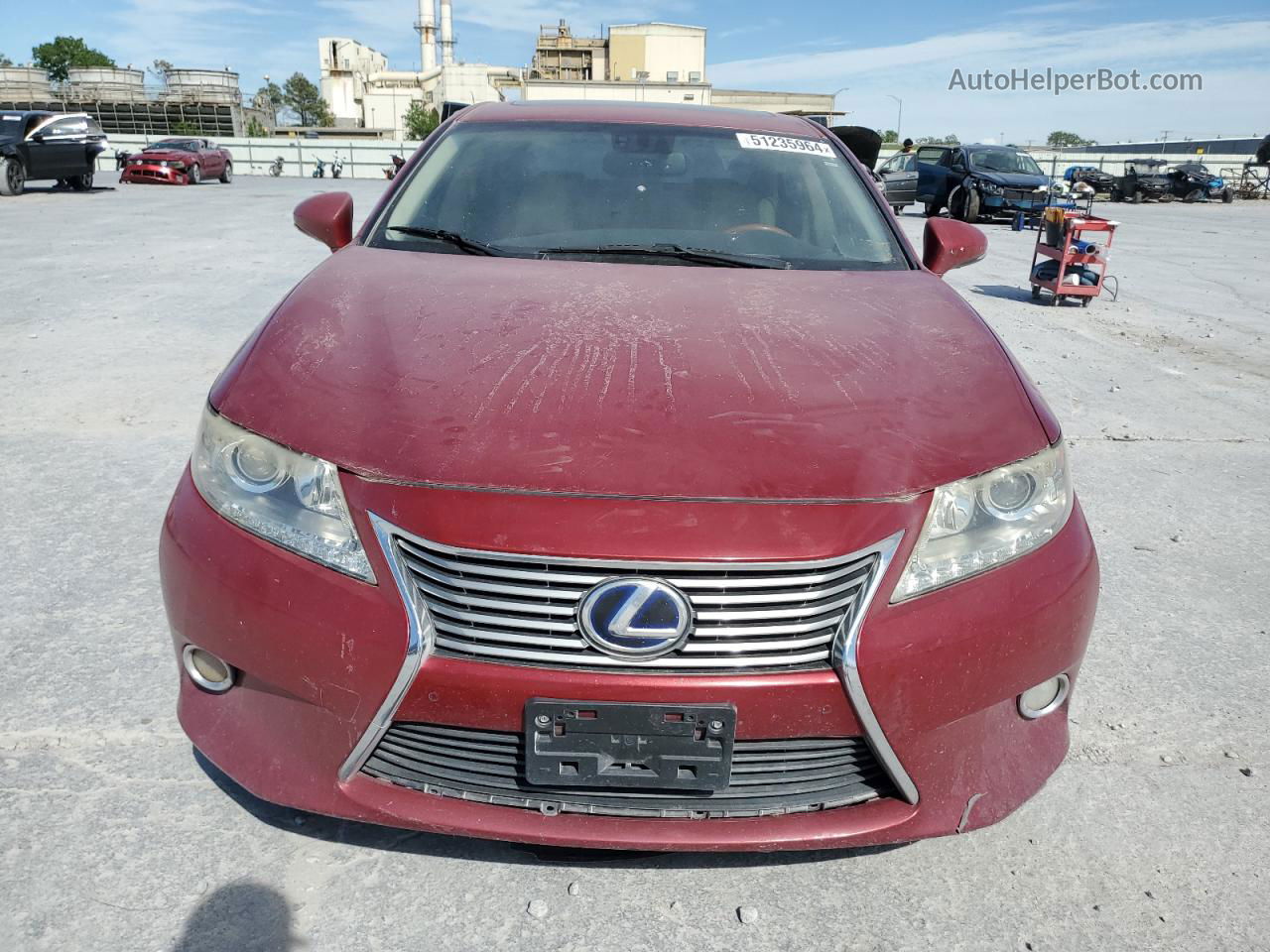 2013 Lexus Es 300h Red vin: JTHBW1GG9D2027819