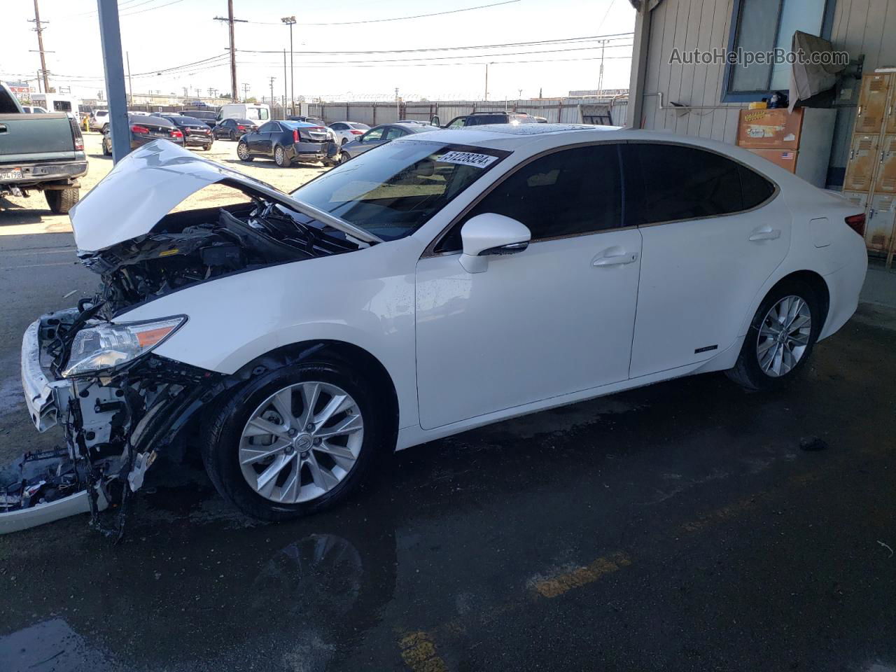 2015 Lexus Es 300h White vin: JTHBW1GG9F2092141