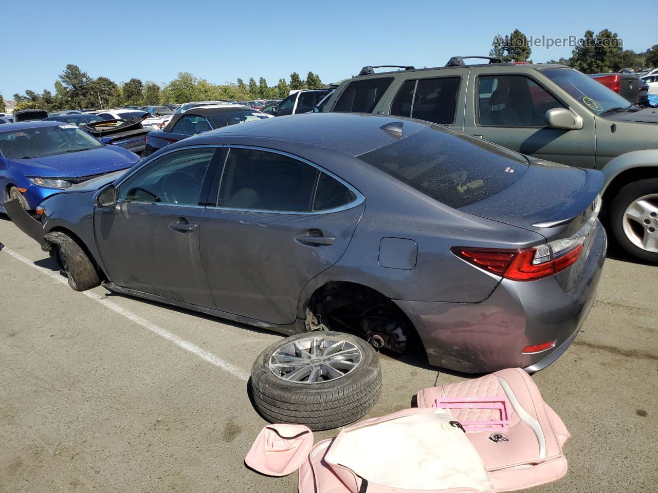 2017 Lexus Es 300h Gray vin: JTHBW1GG9H2140885