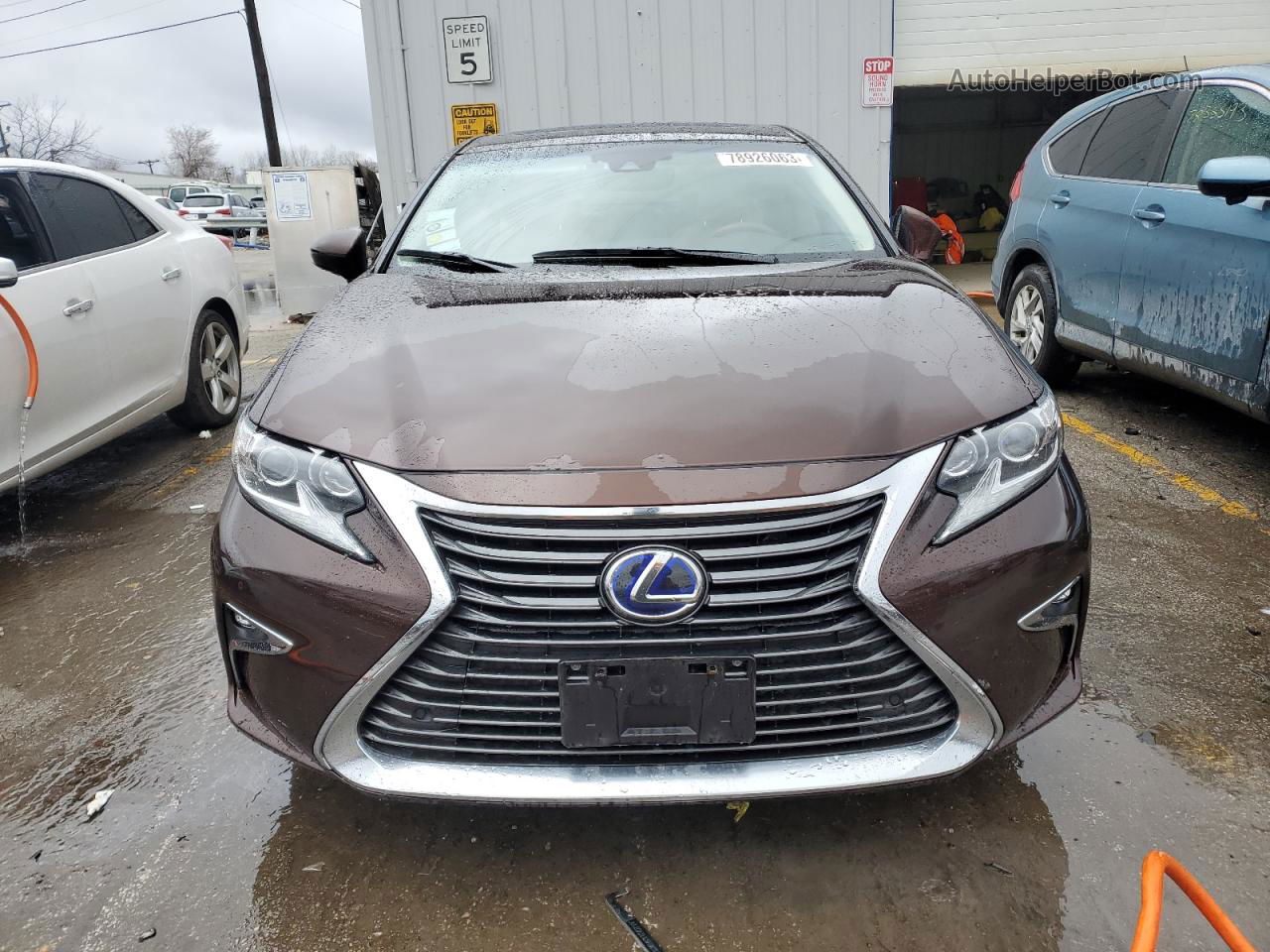 2017 Lexus Es 300h Бордовый vin: JTHBW1GG9H2145570