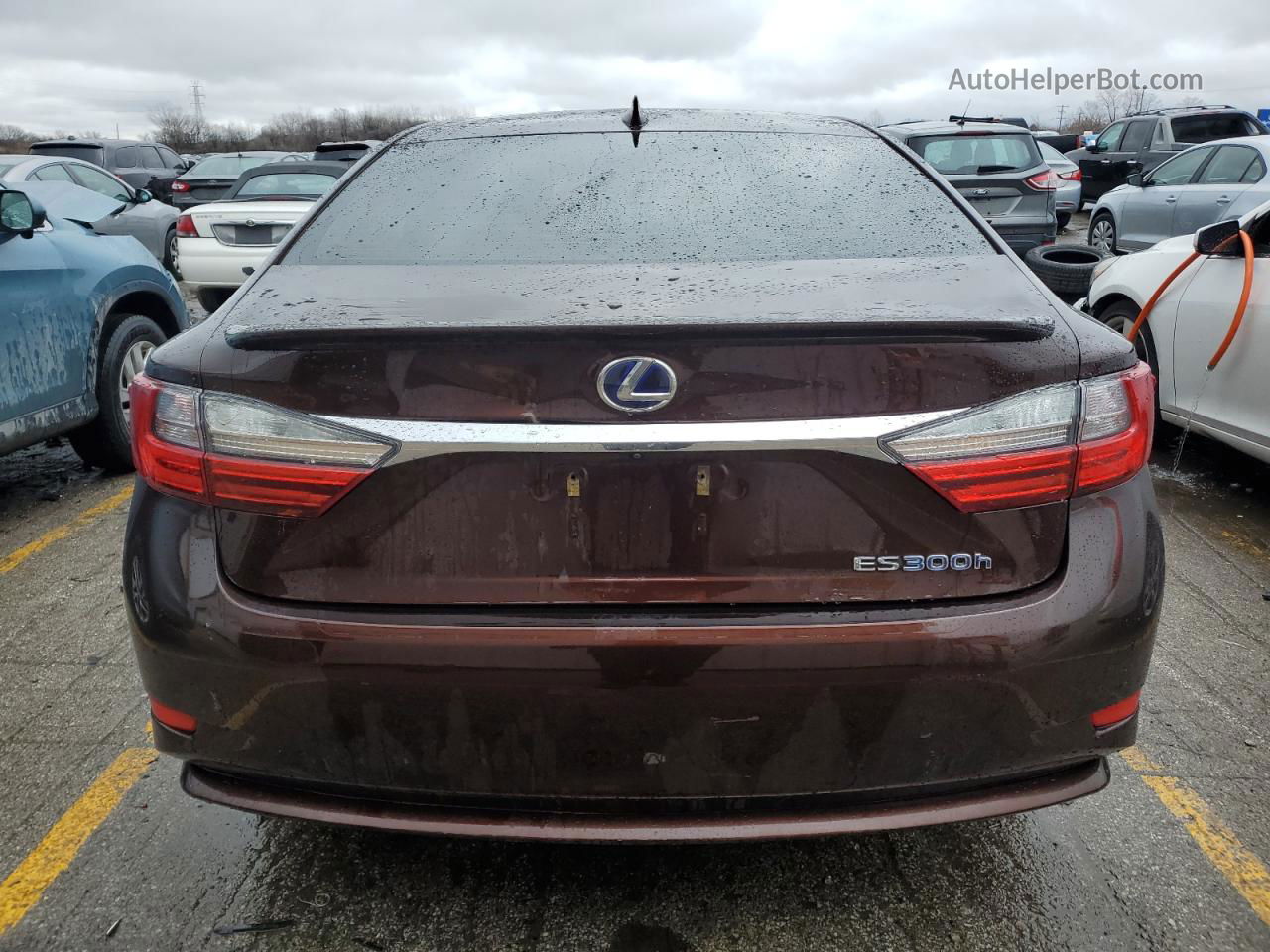 2017 Lexus Es 300h Burgundy vin: JTHBW1GG9H2145570