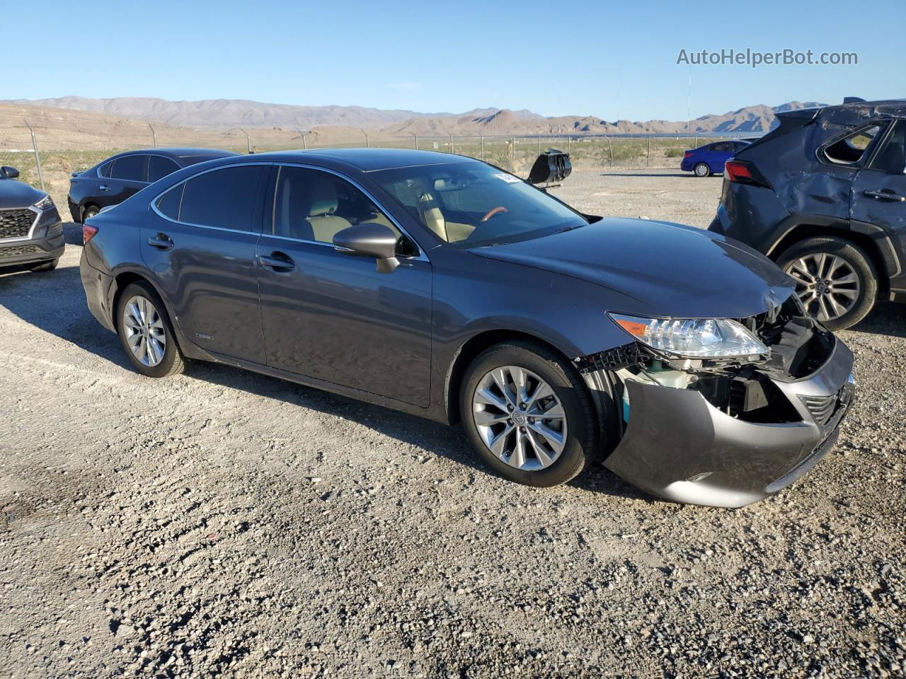 2013 Lexus Es 300h Gray vin: JTHBW1GGXD2004291