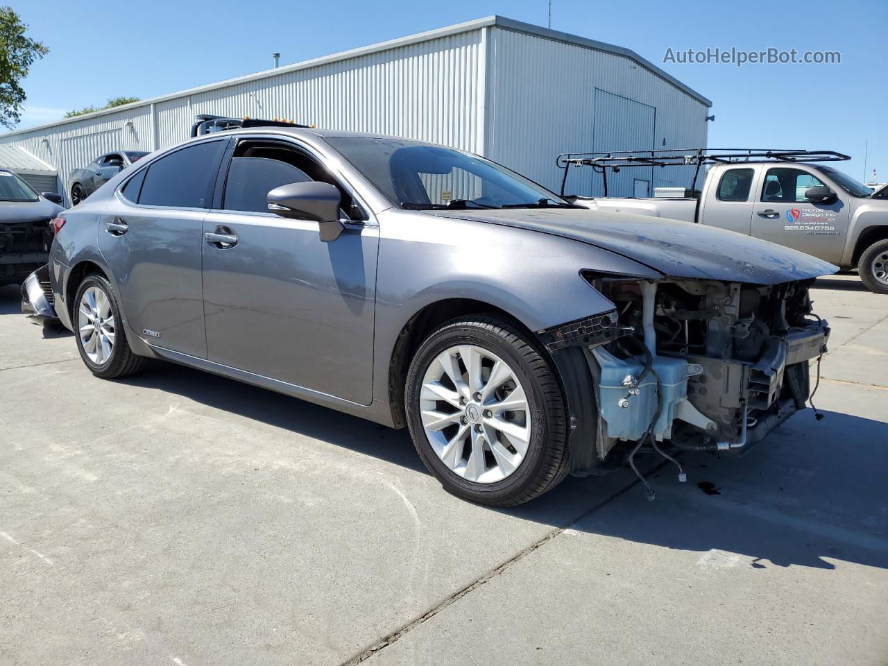 2014 Lexus Es 300h Gray vin: JTHBW1GGXE2054254