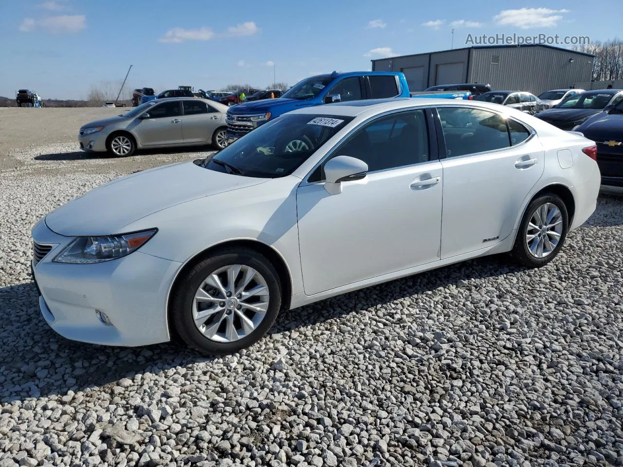 2015 Lexus Es 300h White vin: JTHBW1GGXF2088843