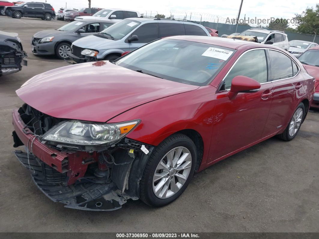 2015 Lexus Es 300h Hybrid Red vin: JTHBW1GGXF2099180