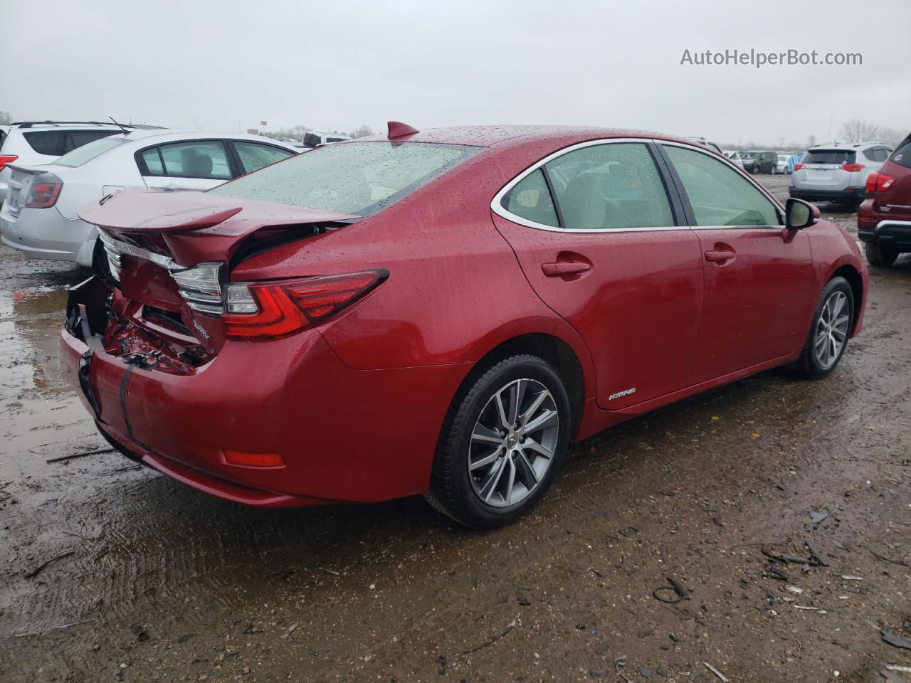 2017 Lexus Es 300h Red vin: JTHBW1GGXH2143665