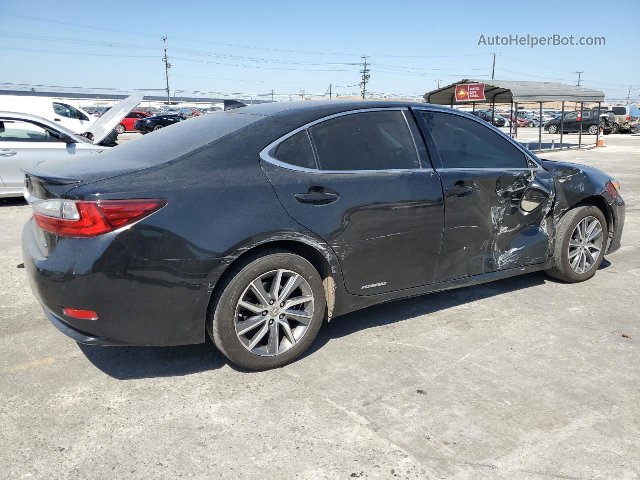 2017 Lexus Es 300h Черный vin: JTHBW1GGXH2147408