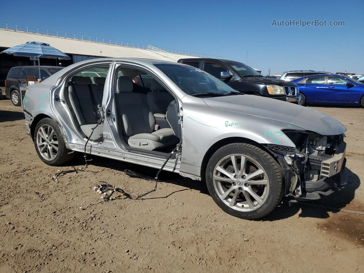 2007 Lexus Is 250 Silver vin: JTHCK262072011329