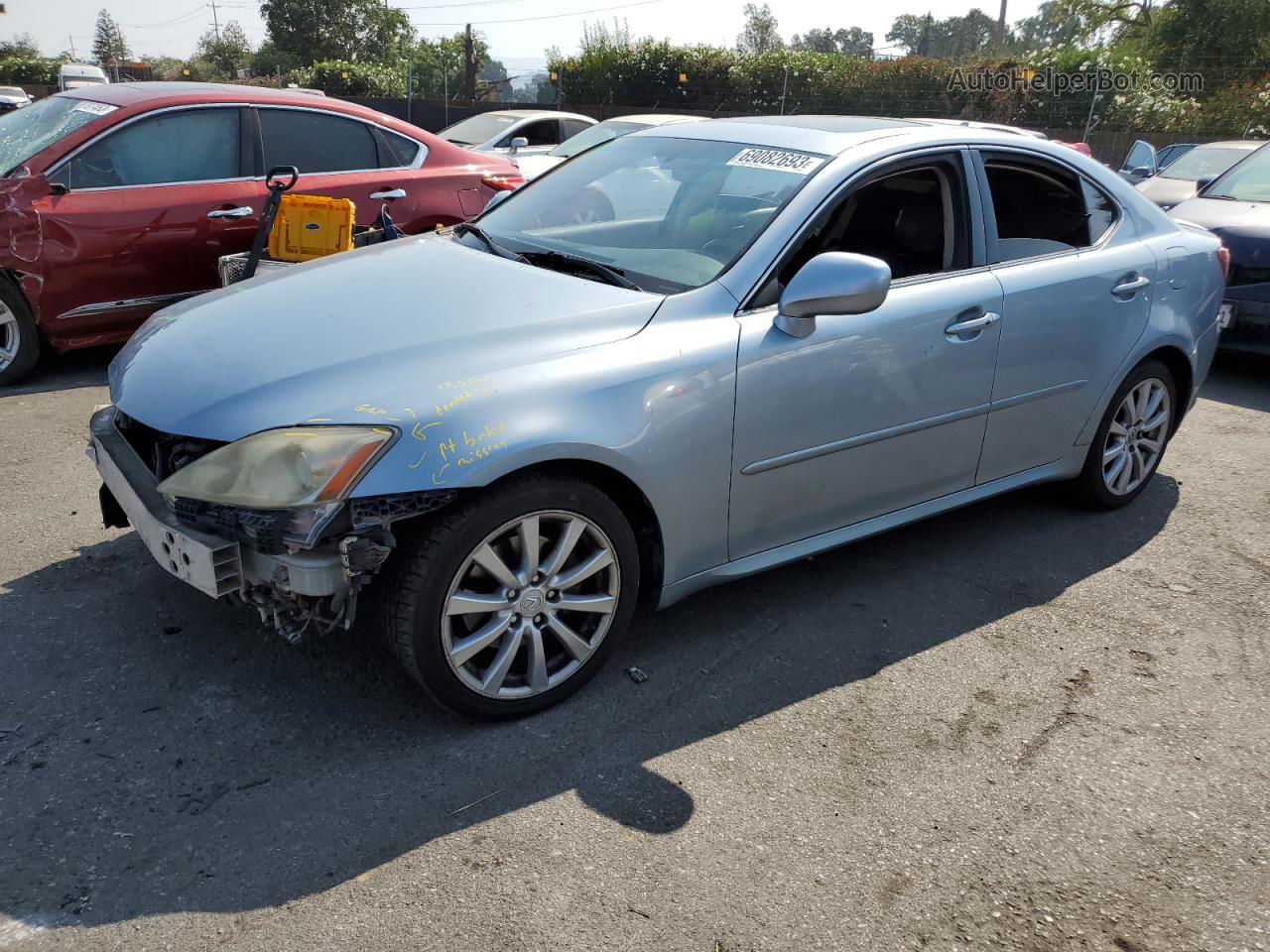 2007 Lexus Is 250 Blue vin: JTHCK262172018449