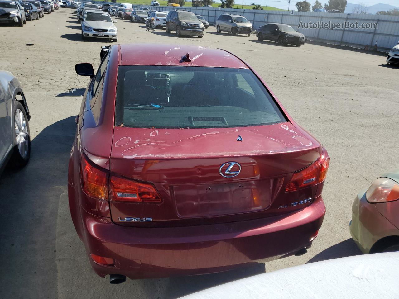 2007 Lexus Is 250 Red vin: JTHCK262272011848