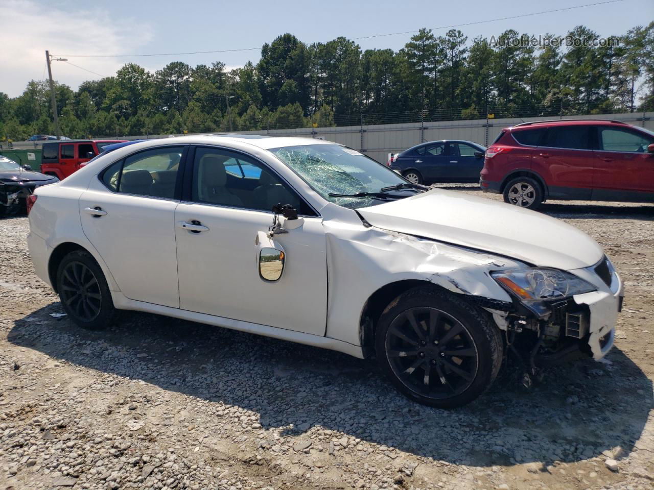 2007 Lexus Is 250 White vin: JTHCK262375015003