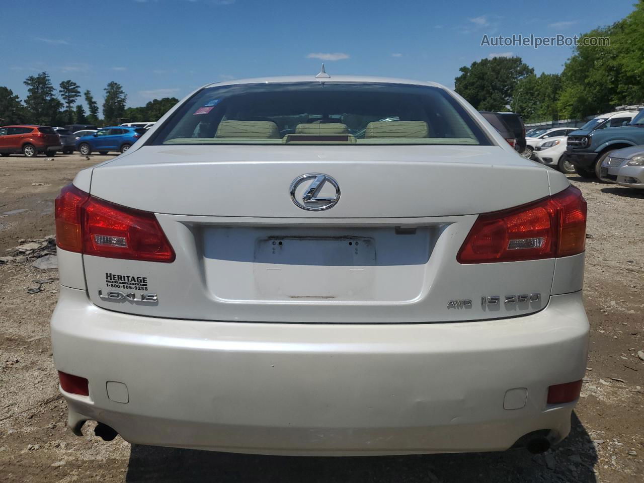 2007 Lexus Is 250 White vin: JTHCK262472014508