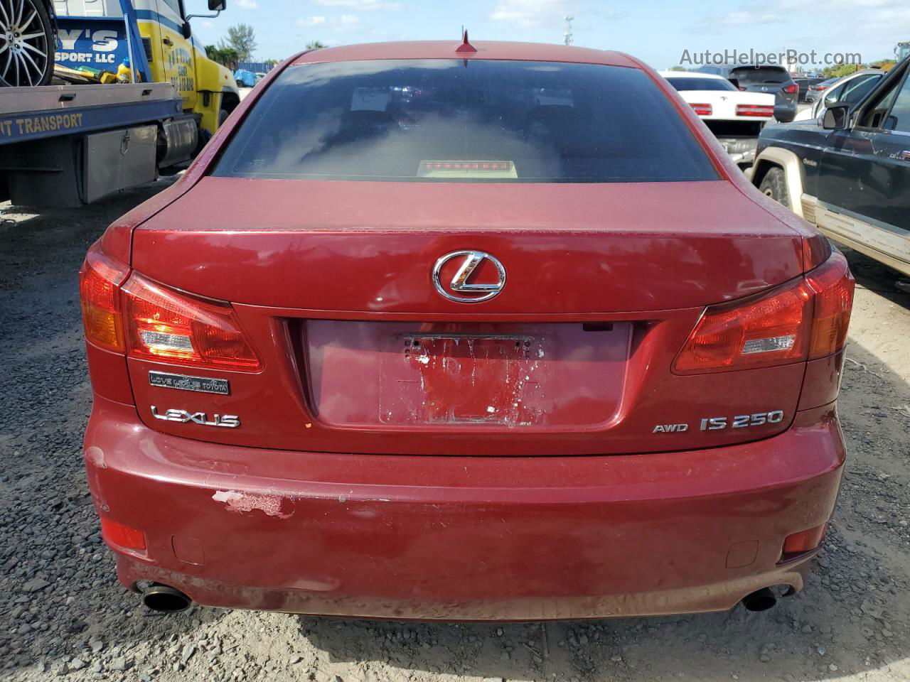 2007 Lexus Is 250 Red vin: JTHCK262572018423