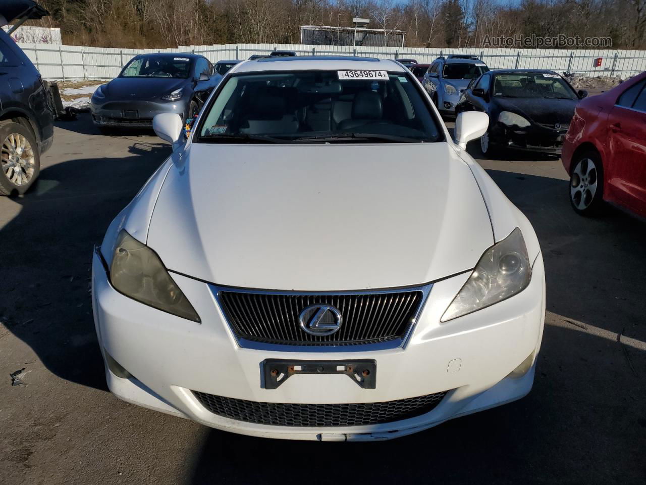 2007 Lexus Is 250 White vin: JTHCK262672015160