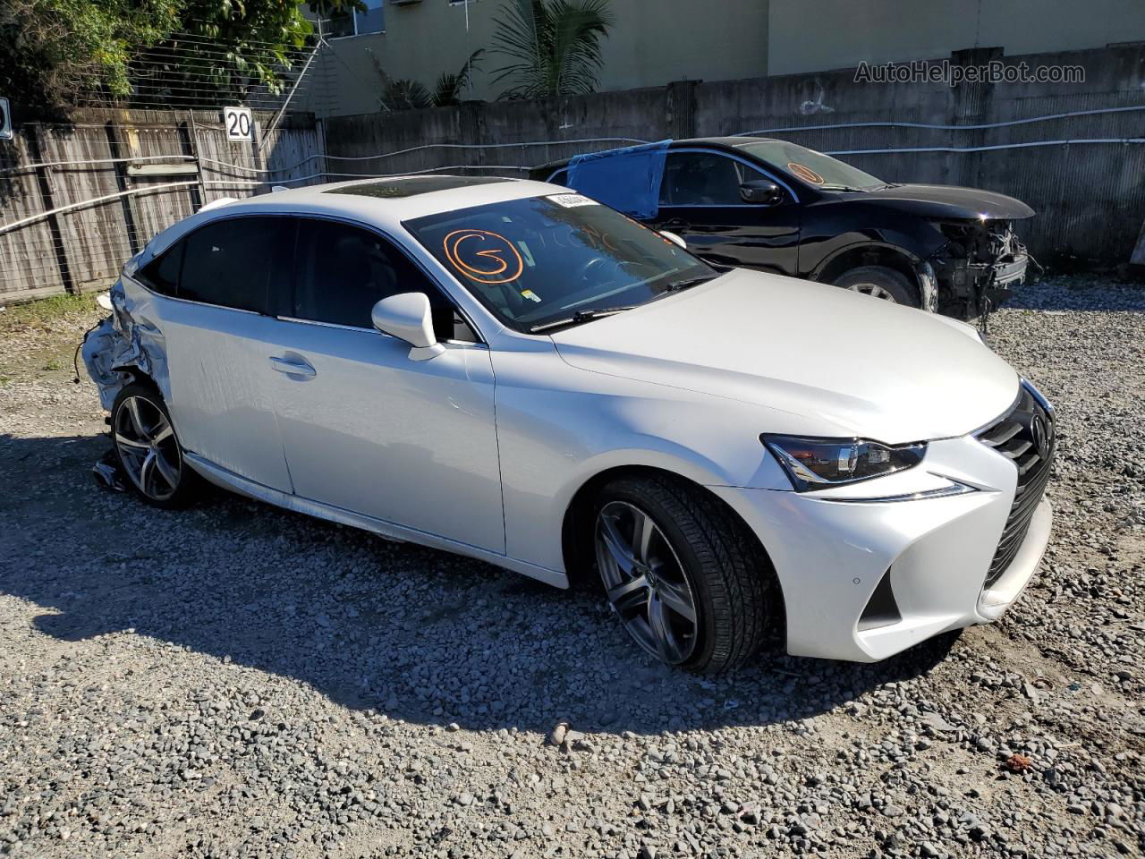 2020 Lexus Is 300 Premium White vin: JTHDA1D27L5101011