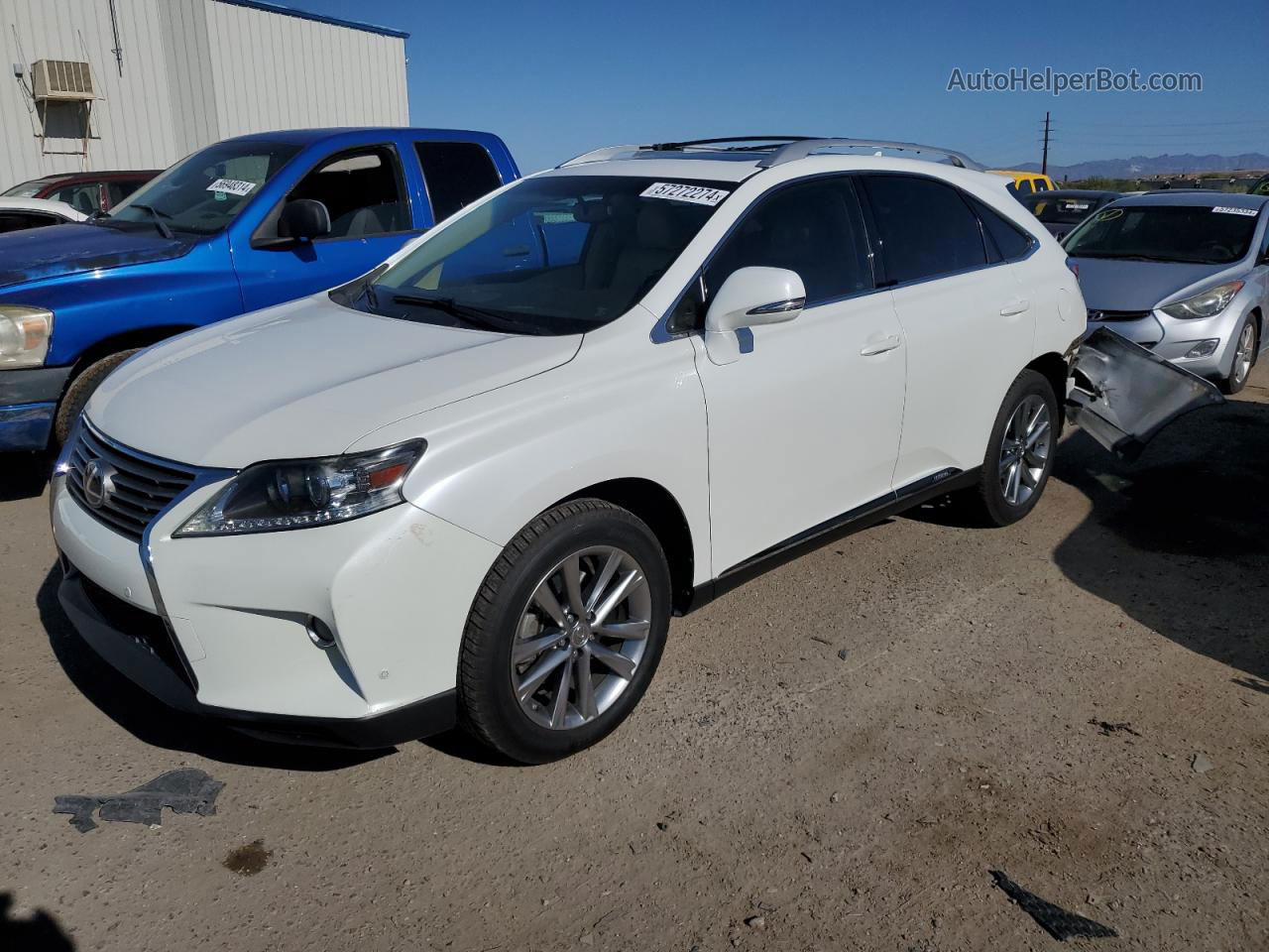 2013 Lexus Rx 450 White vin: JTJBC1BA1D2059786