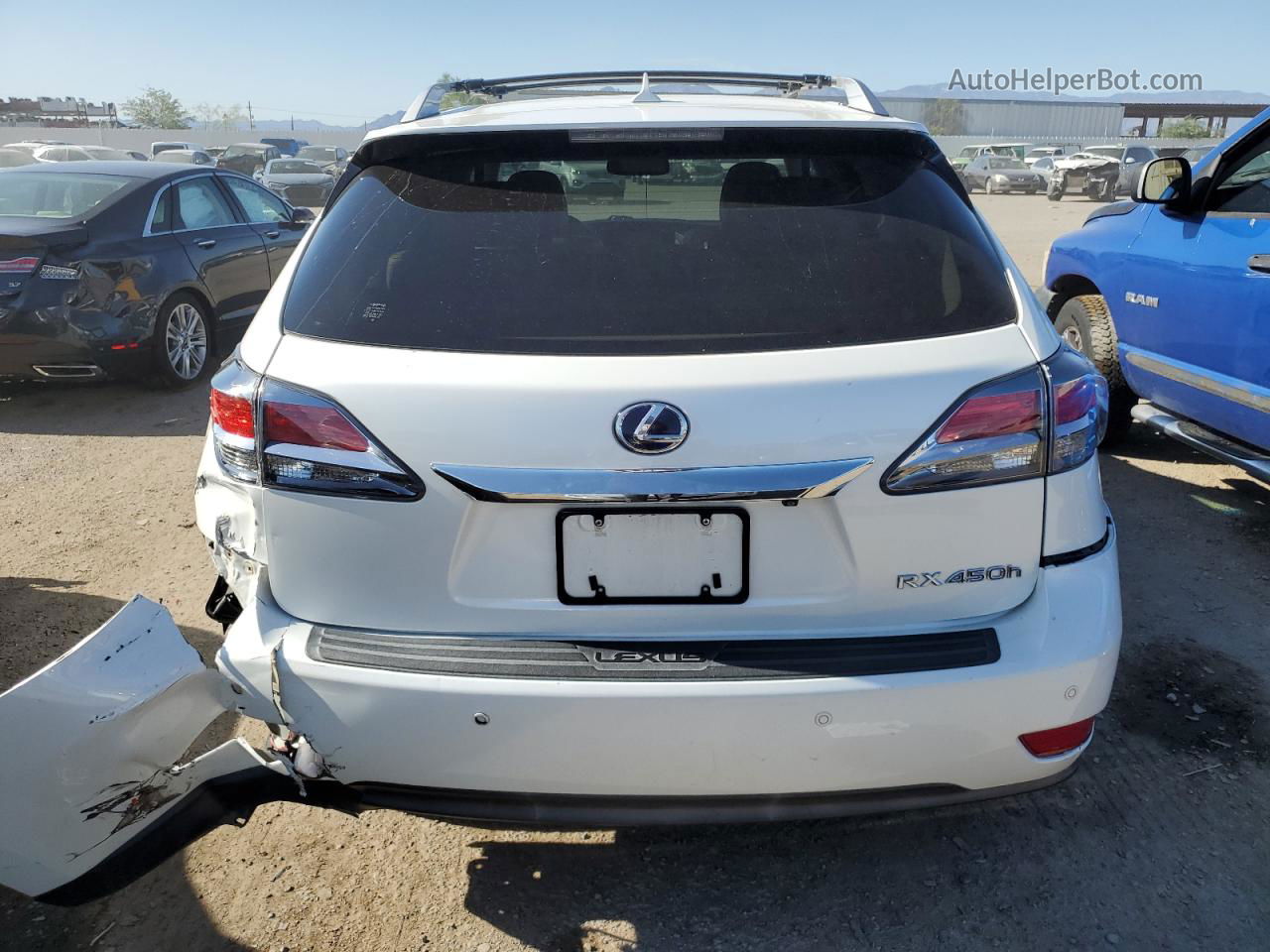 2013 Lexus Rx 450 White vin: JTJBC1BA1D2059786