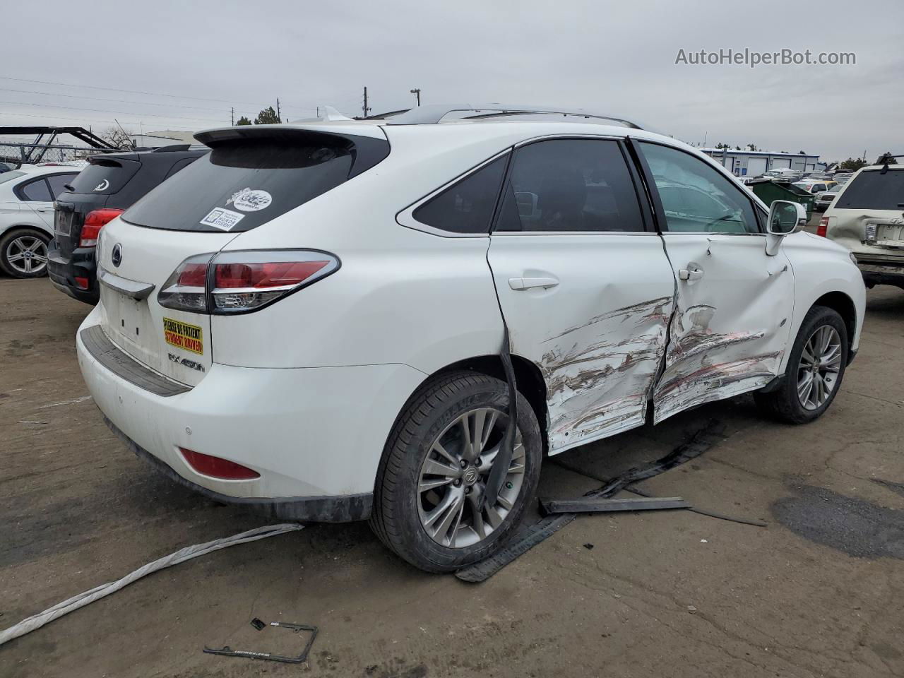 2013 Lexus Rx 450 White vin: JTJBC1BA2D2445441