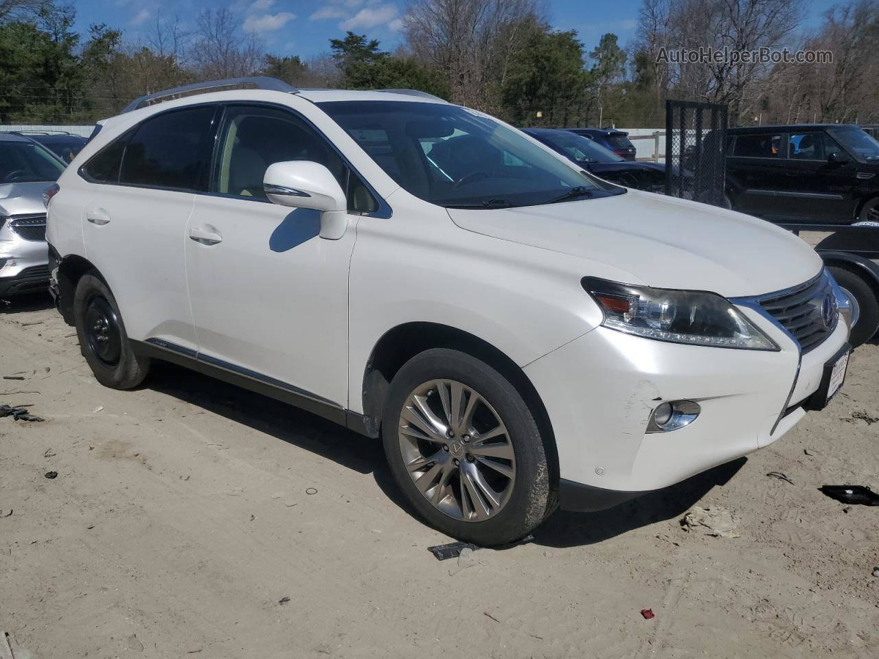 2013 Lexus Rx 450 White vin: JTJBC1BA7D2058223