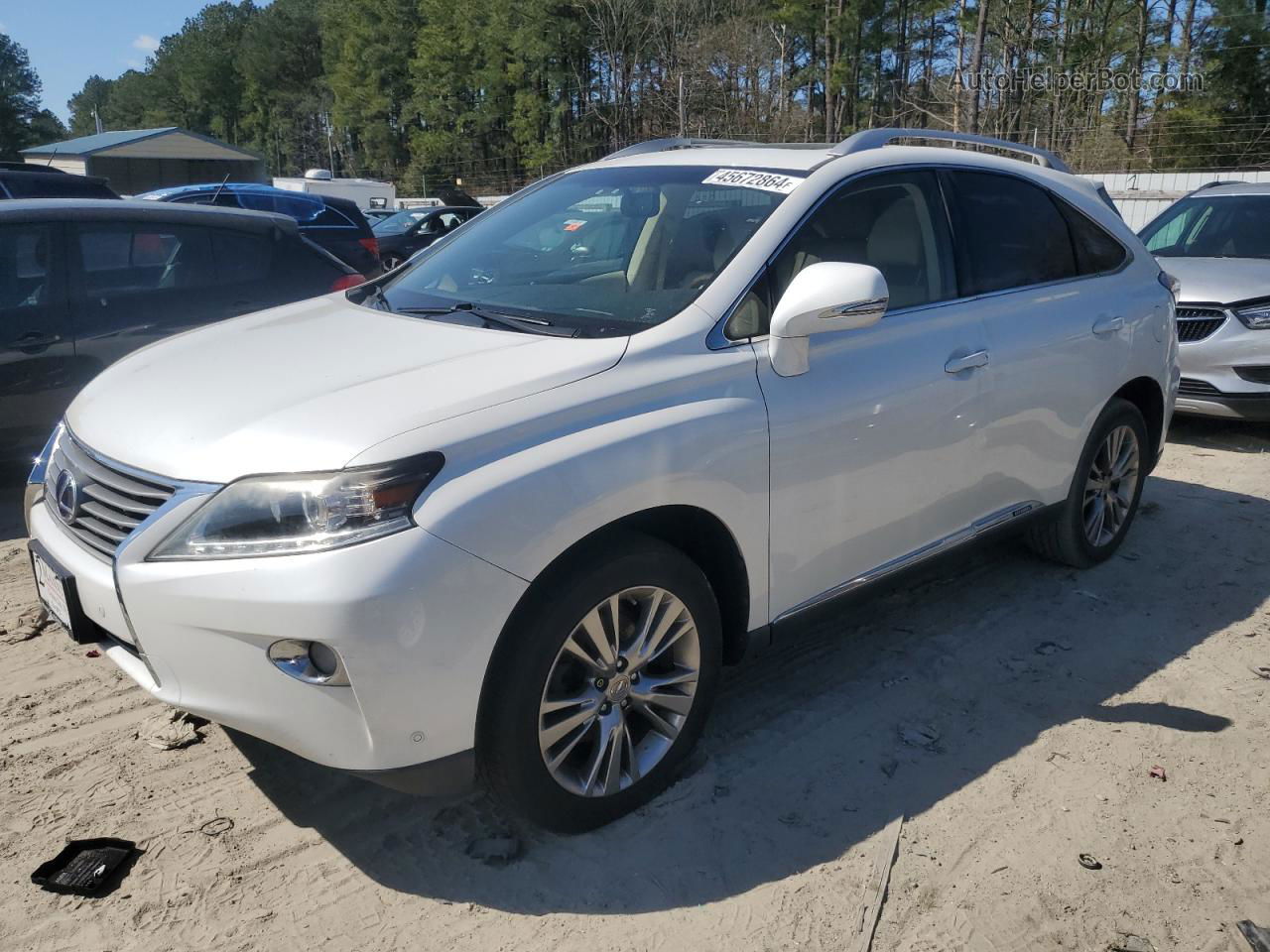 2013 Lexus Rx 450 White vin: JTJBC1BA7D2058223