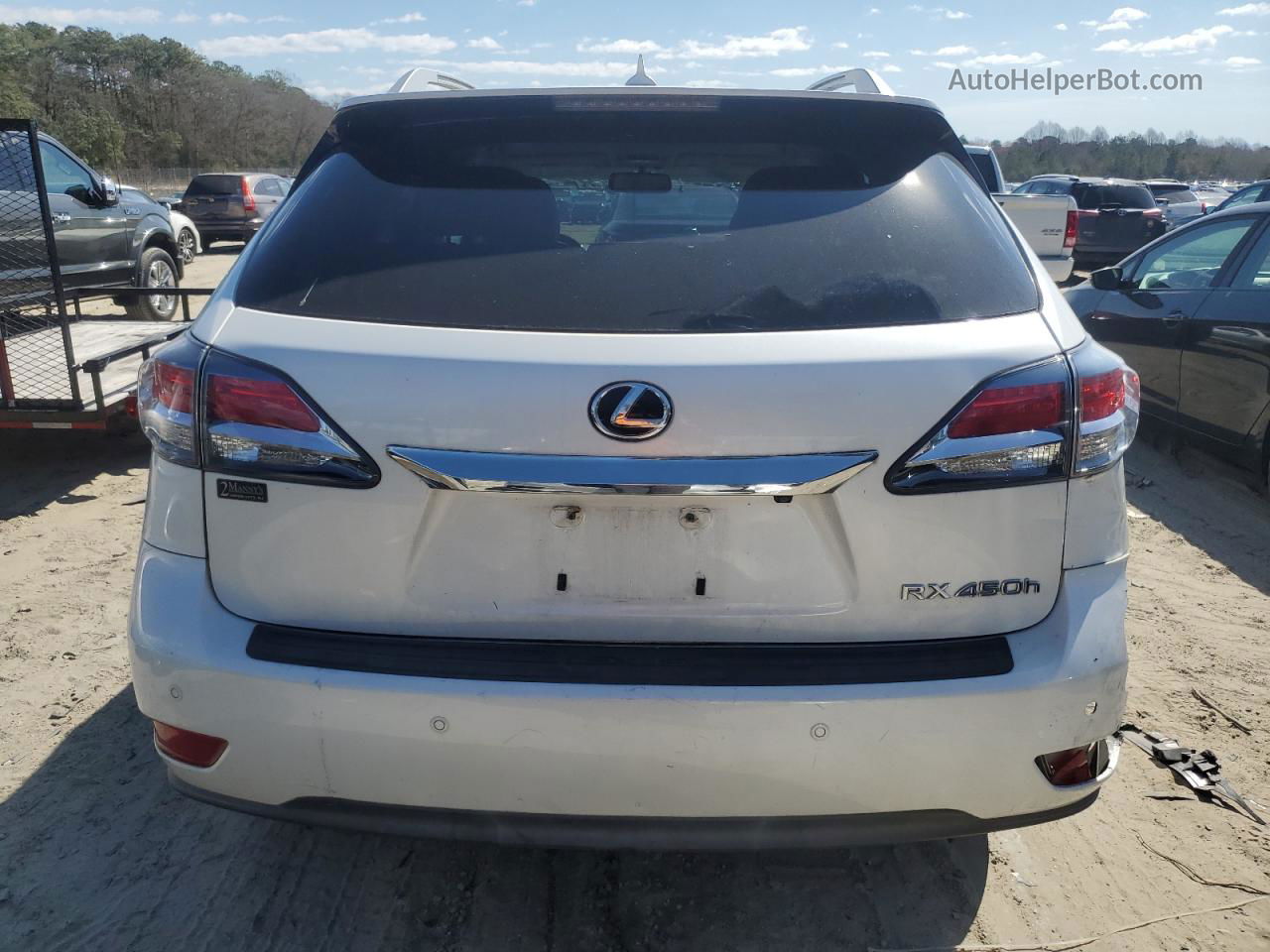 2013 Lexus Rx 450 White vin: JTJBC1BA7D2058223