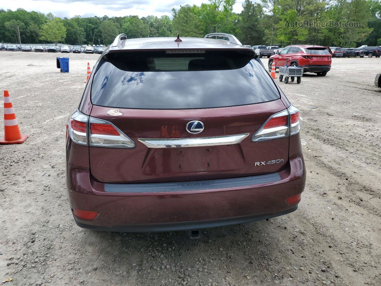 2013 Lexus Rx 450 Burgundy vin: JTJBC1BA7D2441059