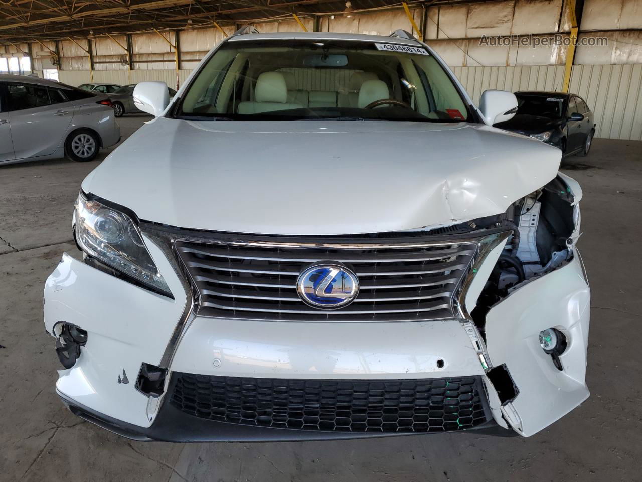 2013 Lexus Rx 450 White vin: JTJBC1BA9D2059583