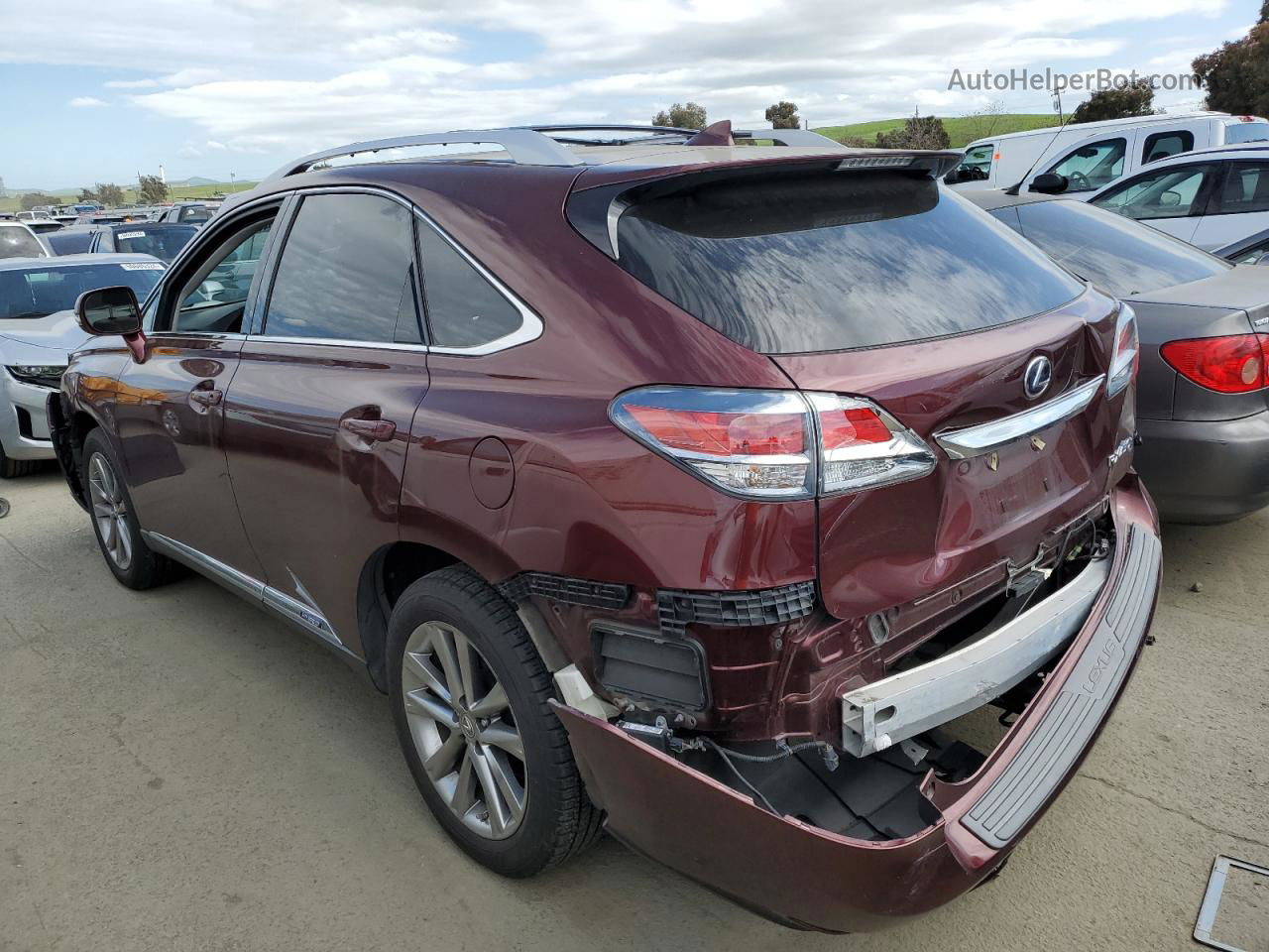 2015 Lexus Rx 450h Burgundy vin: JTJBC1BAXF2461003