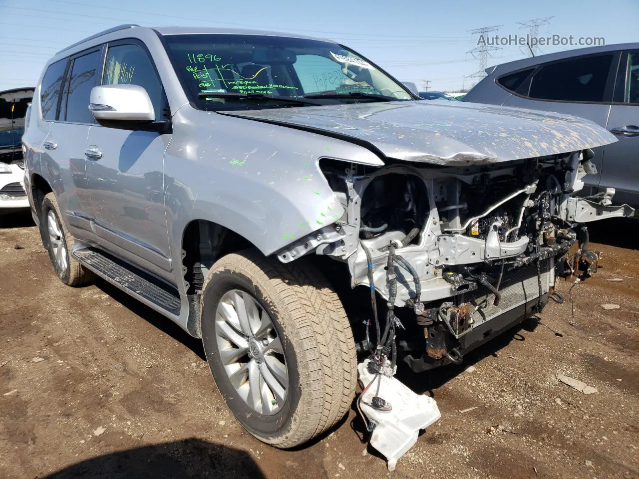 2017 Lexus Gx 460 Silver vin: JTJBM7FX0H5174432